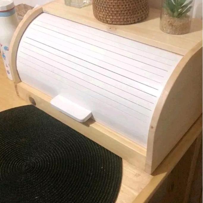 bread box/tempat penyimpanan roti serbaguna Kayu