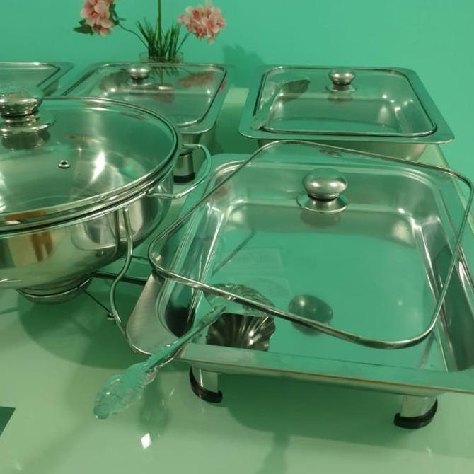 PRASMANAN SET STAINLESS TUTUP FULL KACA