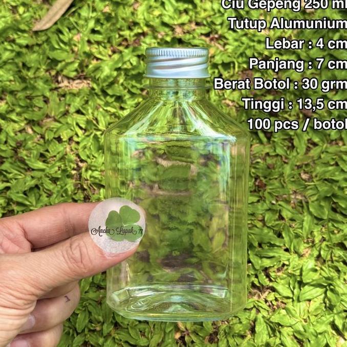 Botol Gepeng 250 ml botol CU 250 ml botol kemasan plastik 250 ml