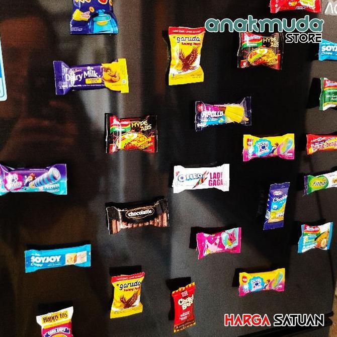 MAGNET KULKAS tempelan kulkas motif Snack miniatur makanan Lucu