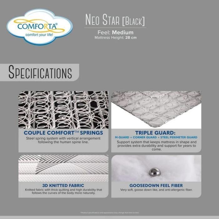 COMFORTA SpringBed NEO STAR ( Full SET ) 160 180 200 120 100 90