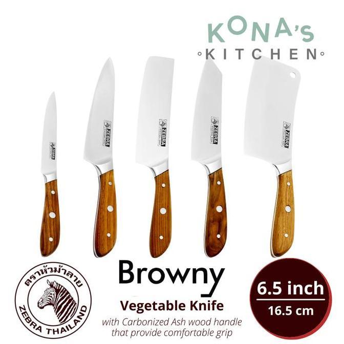 Zebra Vegetable Knife Browny 6,5" (990610) / Dapur