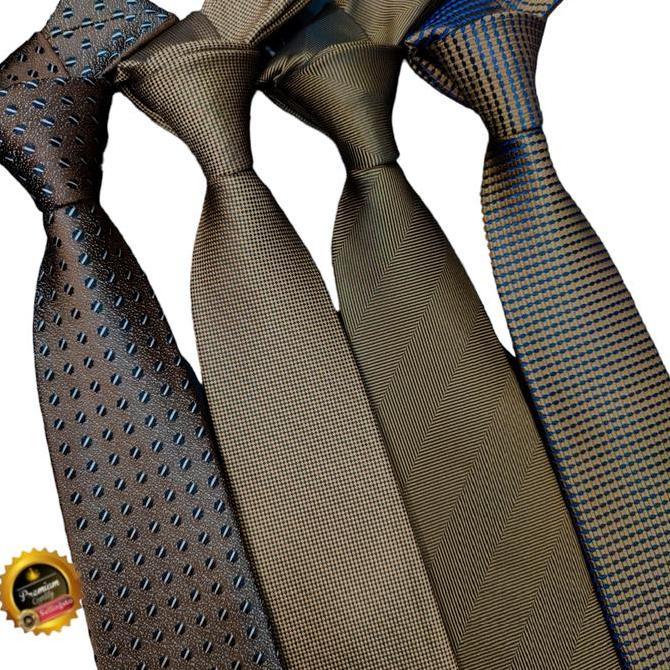 Dasi Coklat Susu Dasi Kantor Pria Dasi Coklat Mewah Dasi Pria