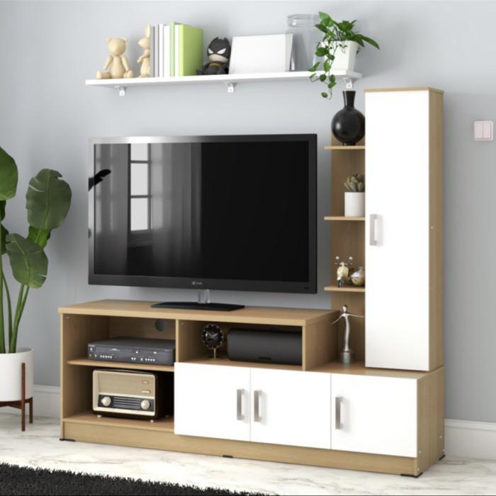 Meja TV Partisi Penyekat Ruangan Buffet TV Kayu Rak TV Atlantic WU 101