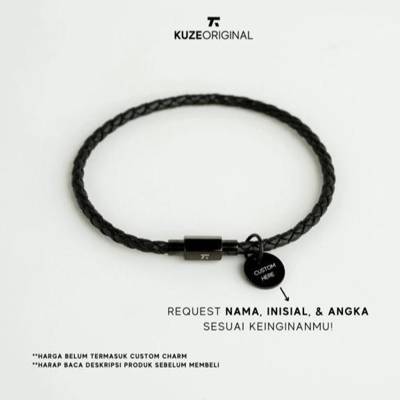 Kuze Original Gelang Kulit Asli Simple Minimalis - Saffron Bracelet