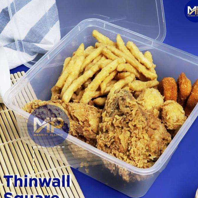 Thinwall SQUARE OTK 2000 Cup Mika OTI Food Container Kotak Makan PERSEGI 2000ml KOTAK - 25pcs