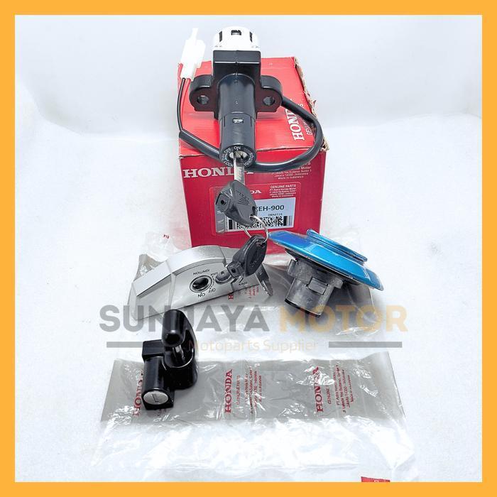 Keyset Original Honda Keh Kunci Kontak Megapro Primus Mega Pro Advance Konci Motor 1 Set Key Set Mp 