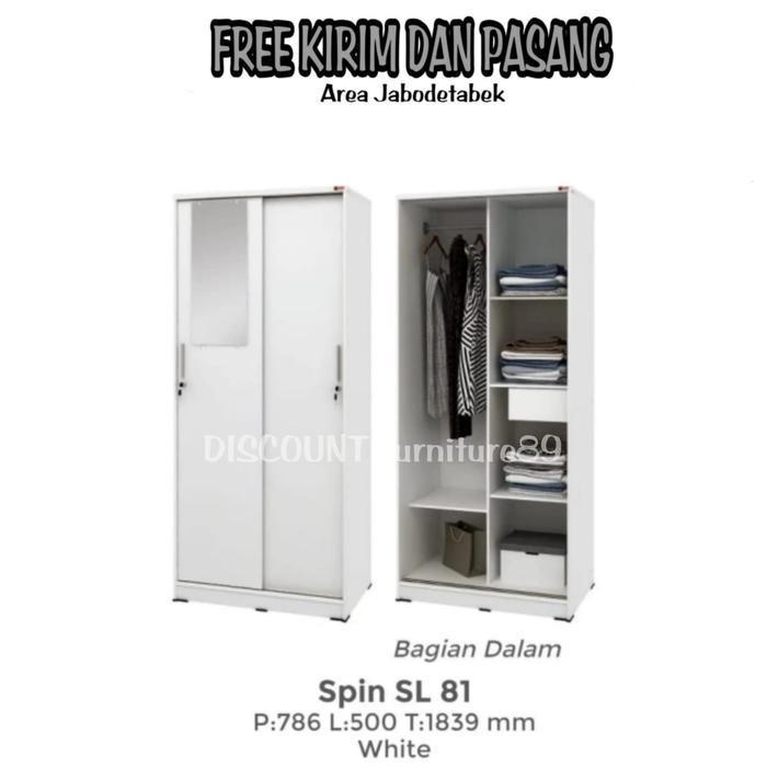 Activ Lemari Pakaian Pintu Sliding Spin SL 80 / SL 81 Lemari Baju