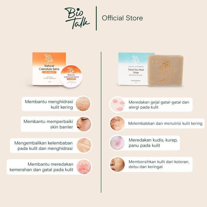 Biotalk Bundle Gatal dan Ruam | Salep Sabun Kulit Gatal Alergi Bagus Untuk Kulit Iritasi Ruam Melemb