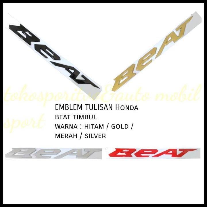 DISKON EMBLEM LOGO TULISAN 3D MOTOR HONDA BEAT TIMBUL BEAT 