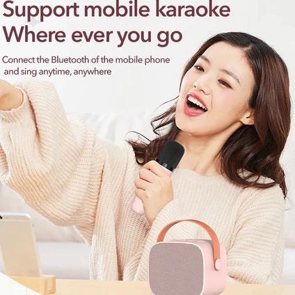 New Deals Bluetooth Mini Speaker Subwoofer Portable Mic Microphone Premium Speaker Karaoke Bluetooth