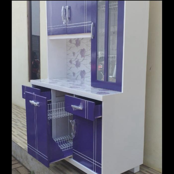 Lemari makan 3 pt kaca panjang