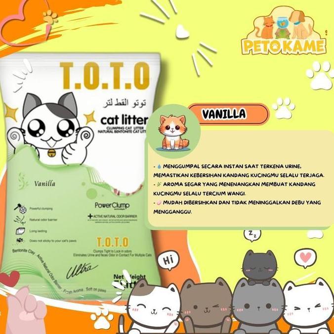 Pasir Kucing TOTO 25 Liter | Pasir Gumpal Wangi Kotoran Kucing