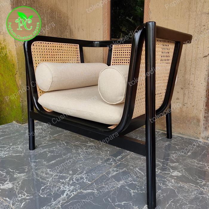 kursi ottoman jati rotan modern,kursi tamu jati rotan,sofa tamu rotan