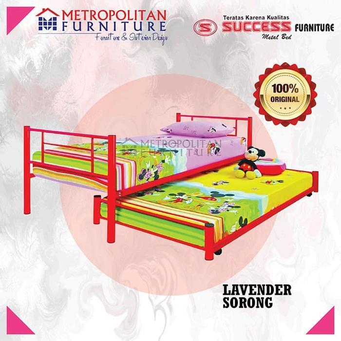 Success Tempat tidur/Ranjang Besi Sorong - Lavender 90x200