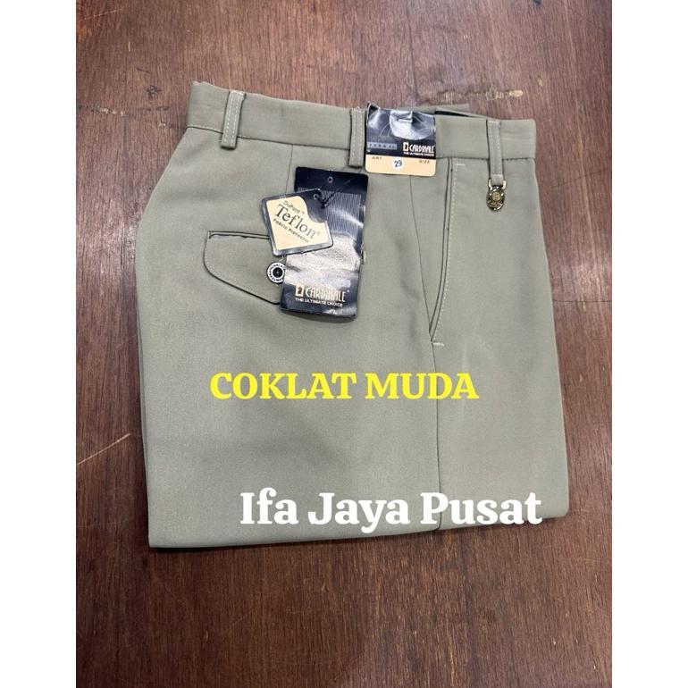 BEST SELLER CELANA KAIN PRIA STANDAR FORMAL KERJA HITAM DAN WARNA UKURAN 27 - 44 - CELANA KERJA PRIA