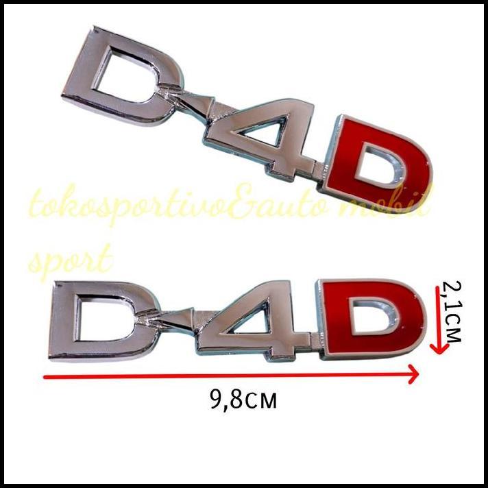 TERLARIS EMBLEM LOGO TULISAN HURUF STIKER LAMBANG TOYOTA D-4D MOBIL UNIVERSAL