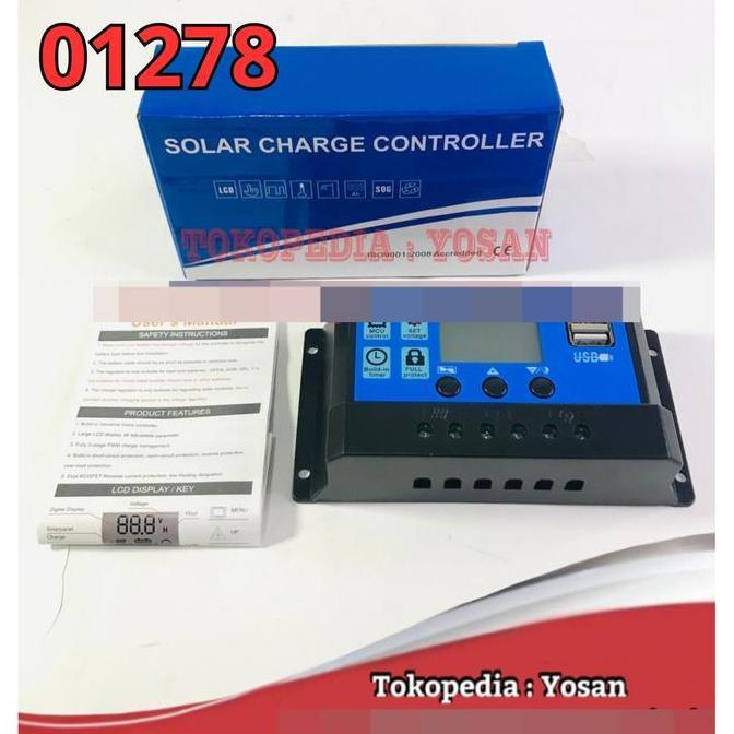 SOLAR PANEL CHARGER CONTROLLER SCC PANEL SURYA 10A 12V 24V