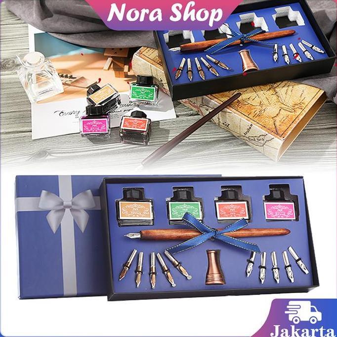 AWAYESH Calligraphy Set Pena Celup Kaligrafi Dip Pen Pena Celup Kaligrafi Fountain Kaligrafi