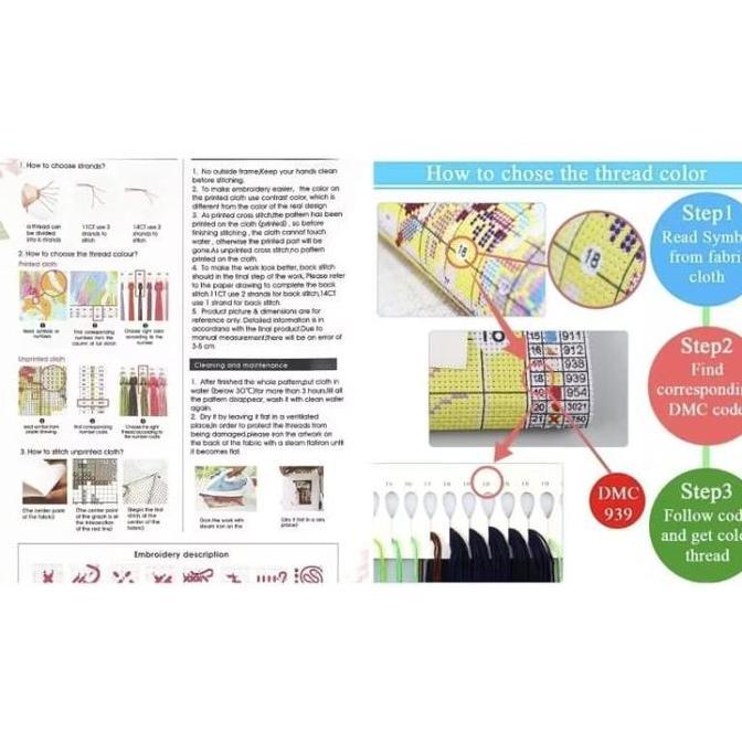 Set Lengkap Cross Stitch 11CT 14CT / Kristik paket lengkap, Kristik modern paket Lengkap Kristik uku