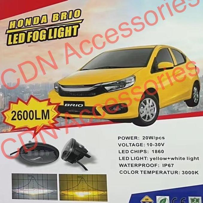 Foglamp Fog Lamp Lampu Kabut LED Honda Brio Putih Kuning White Yellow murah