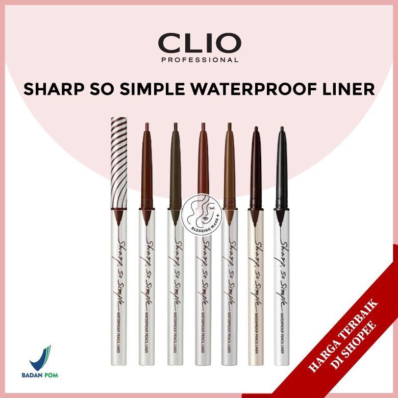 NEW CLIO Sharp, So Simple Waterproof Pencil Liner | Pen Liner | Eyeliner 02. Brown [terbaik][terlari