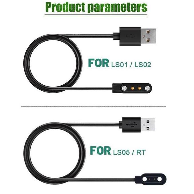 BAIAVY USB Kabel Charger Haylou Solar LS05 / RT / LS01 / LS02 2 Pin Cas Magnetic Smartwatch Jam Tang