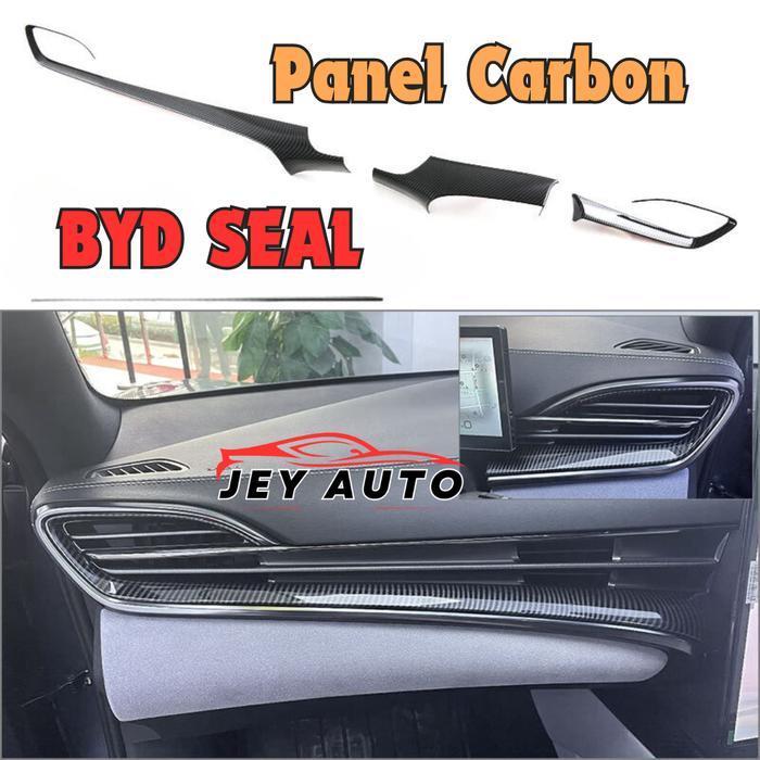 Byd Seal Panel Dashboard Motif Carbon / Aksesoris Carbon Byd Seal / Lis Dashboard Byd Seal Original 