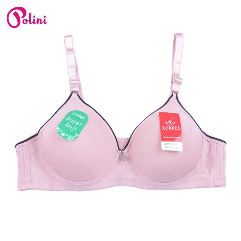 POLINI Bra Wanita Push Up Tanpa Kawat Bh Xorres Salur Sport Cup B Kait 3 14865