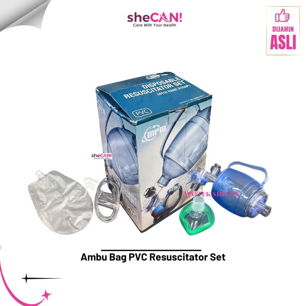 Ambu Bag PVC Resuscitator Set / AmbuBag Disposable With Hand Strap MPM Bayi,Anak,Dewasa GEA