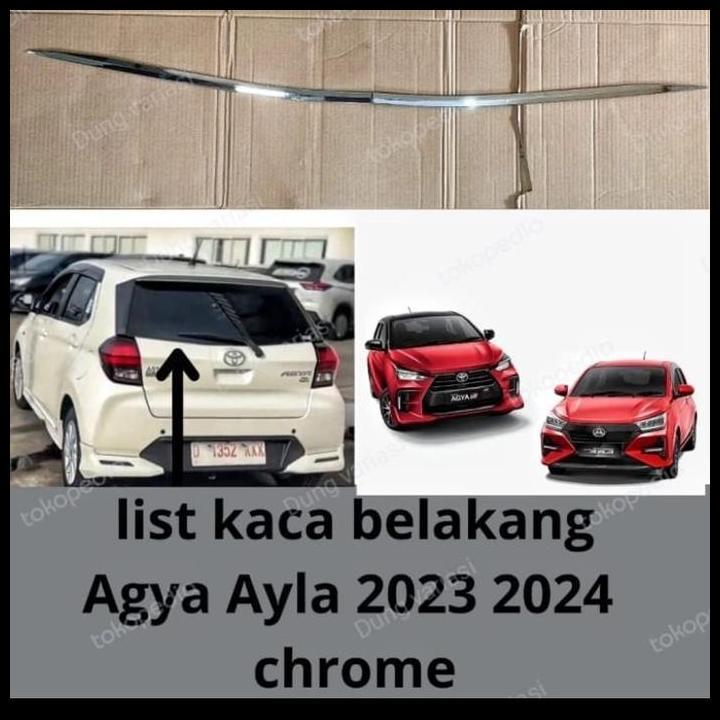 DISKON LIS KACA BELAKANG MOBIL AGYA 2023 2024 CHROME 