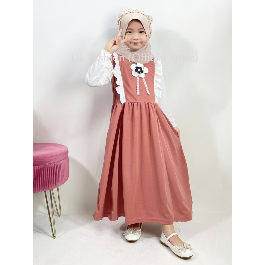 DRESS ANAK PEREMPUAN INARA ZAYDA GAMIS PANJANG MAXY 2-13 TAHUN GL FASHION