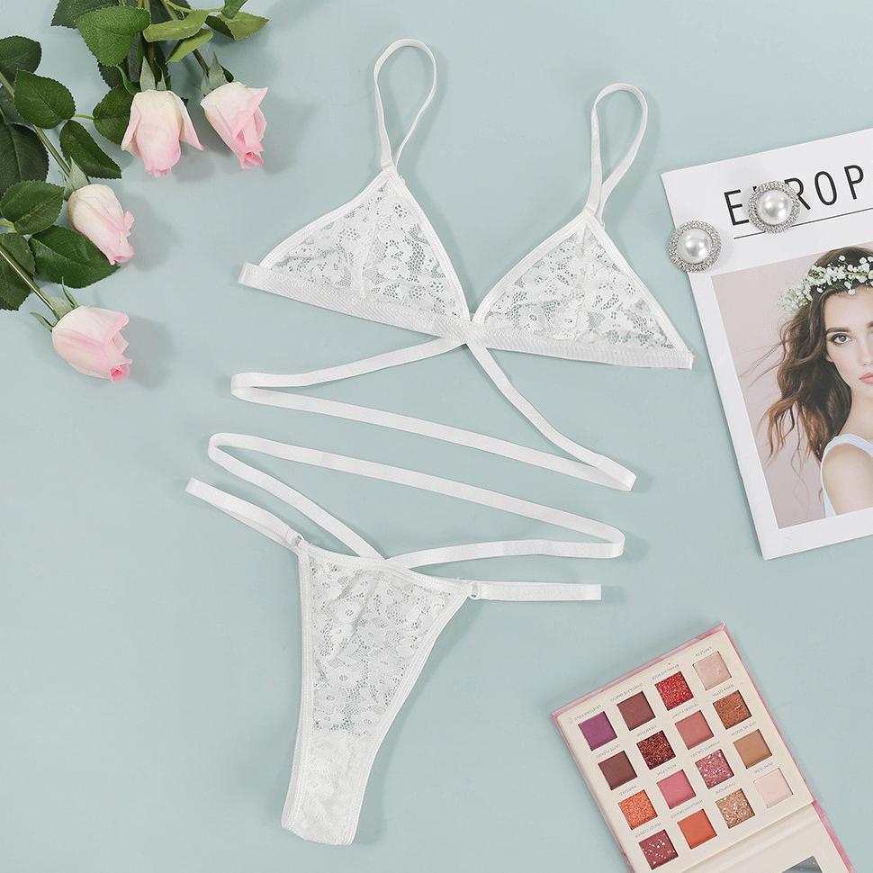 N3864 bh wanita sexy bra set bikini lingerie transparan