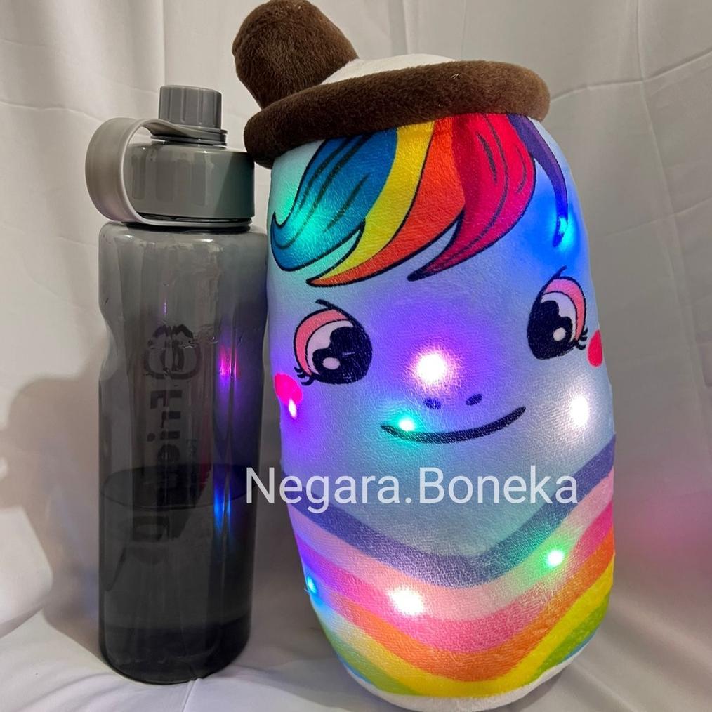 Special Sale Boneka Boba Rainbow Led,Boba Milk Led Boba Boneka Minuman Boba Printing 30 Cm Special S