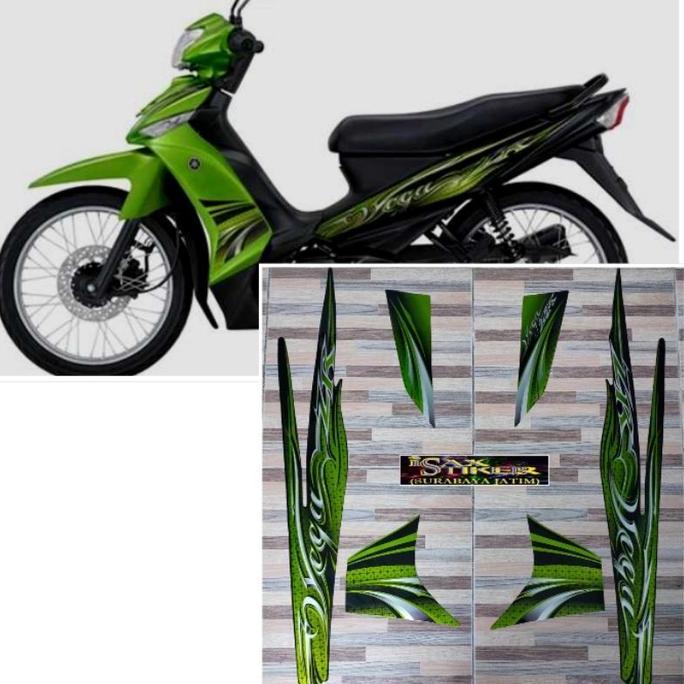 Promo striping original Yamaha Vega ZR hitam hijau tahun 2011 2012 Diskon
