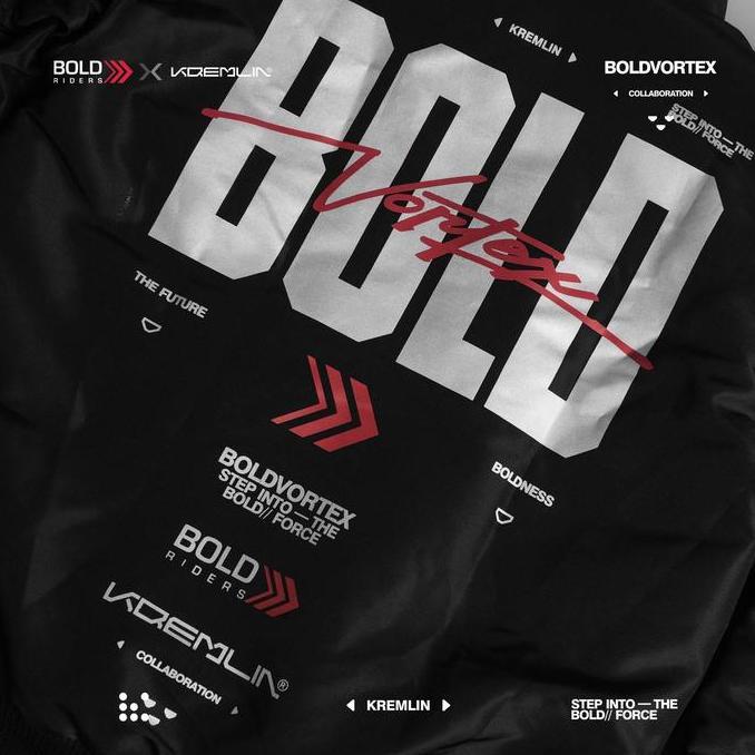 Kremlin X Bold Riders Bomber Jacket Black - Bold Vortex