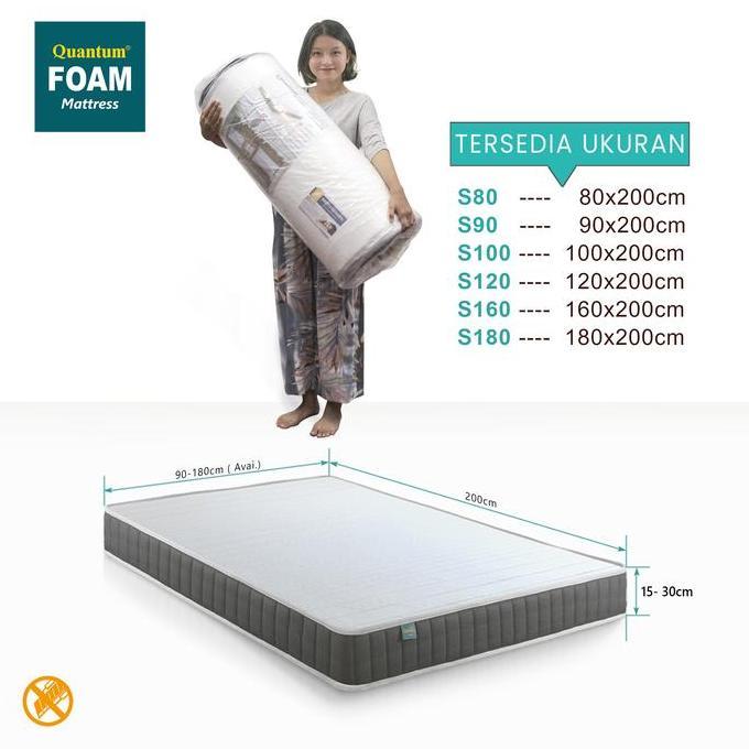 Quantum Kasur Busa Vakum Bonus Sprei & Bantal