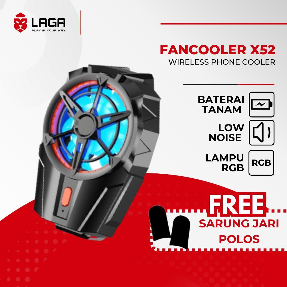 DISKON FAN COOLER X52 FUNCOOLER FANCOOLER WIRELESS RADIATOR PENDINGIN HP KIPAS HP COOLING GAMING FAN