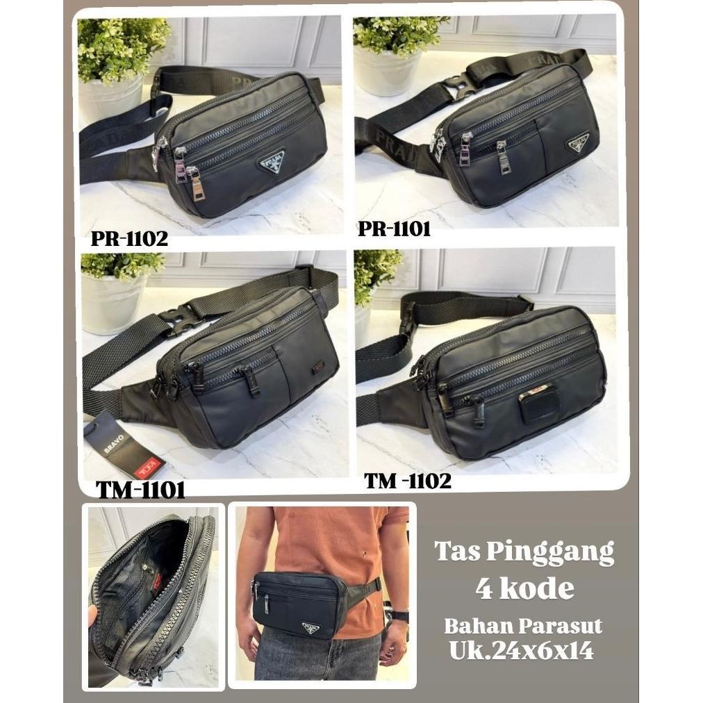 Tas Pinggang / Tas Dada / Waist Bag Pria Parasut