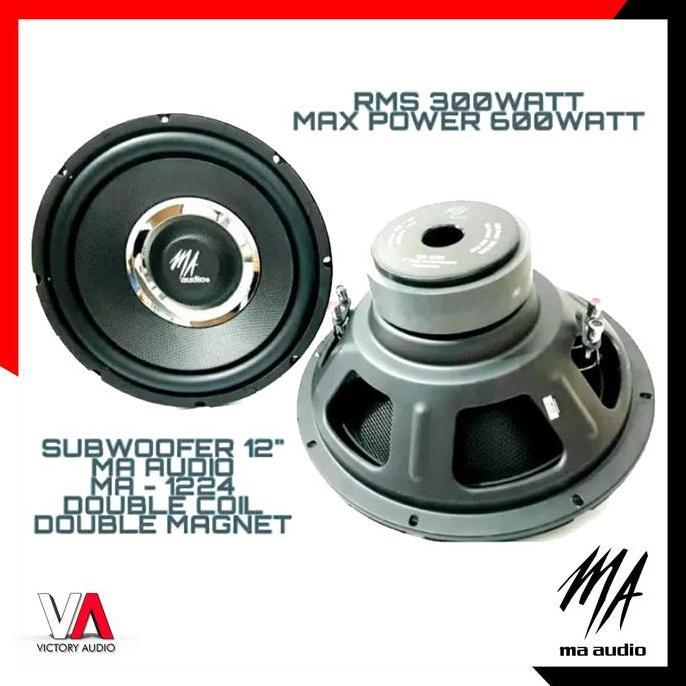 GRATIS ONGKIR - Subwoofer Pasif Audio Mobil MA Audio MA-1224 12 Inch Double Voice Coil