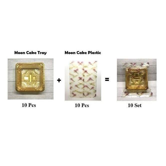 Moon Cake Tray Plastik Besar isi 10 Set
