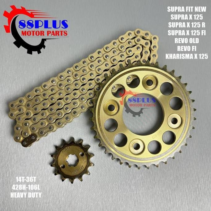 NEW - GEAR GIR SET PAKET SUPRA FIT NEW SUPRA-X 125 REVO FIT BLADE Gold Helm