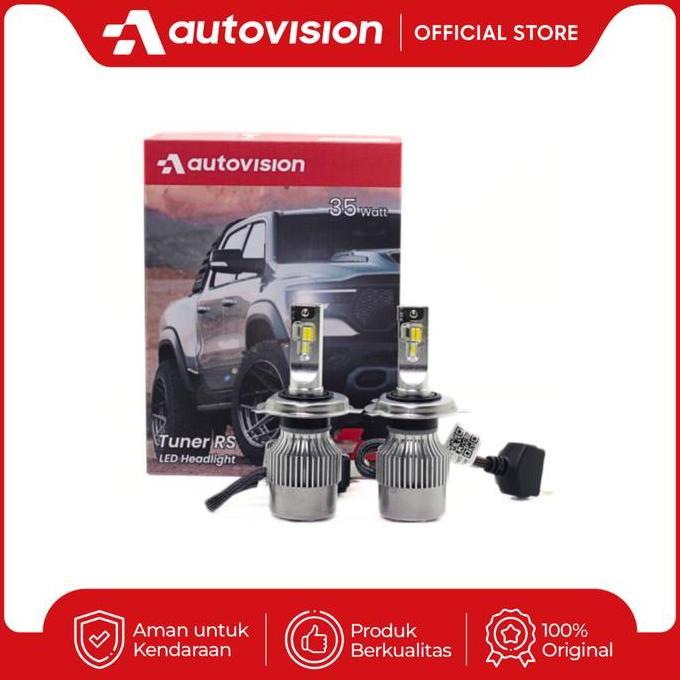 Lampu Mobil LED Autovision 3 Warna Tuner RS H4 H/L (8-32V) 30/30W