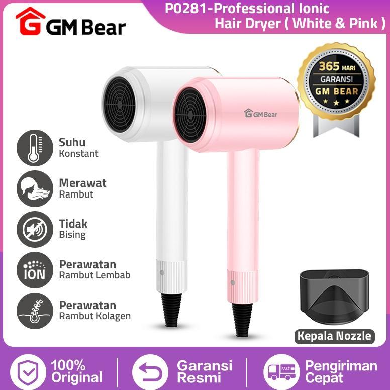 NEW GM Bear Hair Dryer Pengering Rambut Ionic P0281 - Vlasy Hair Dryer Low Watt Hairdryer Rambut [te