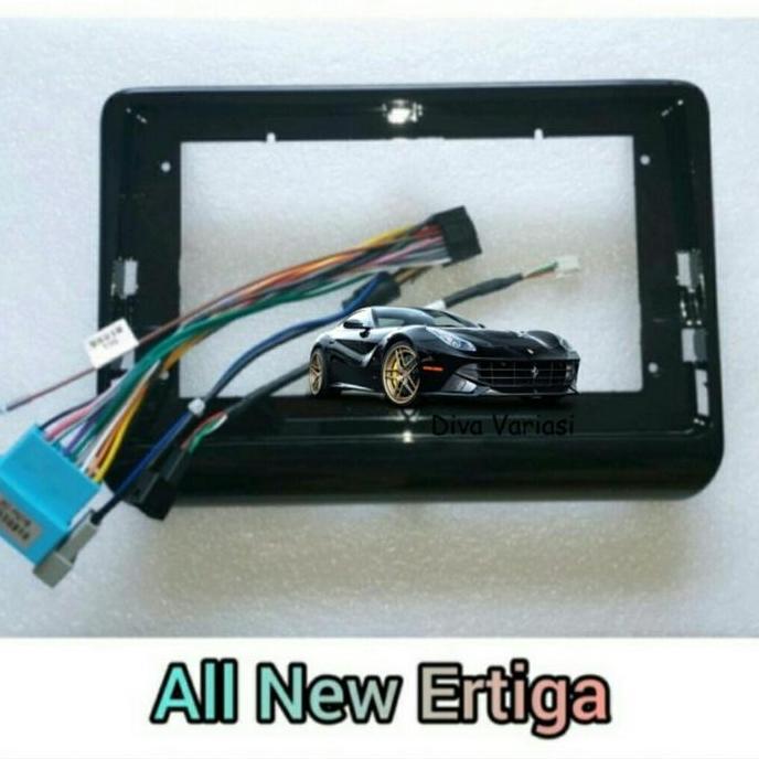 CUCI GUDANG - frame double din 9 inch android mobil all new Ertiga list tape+soket pnp suzuki
