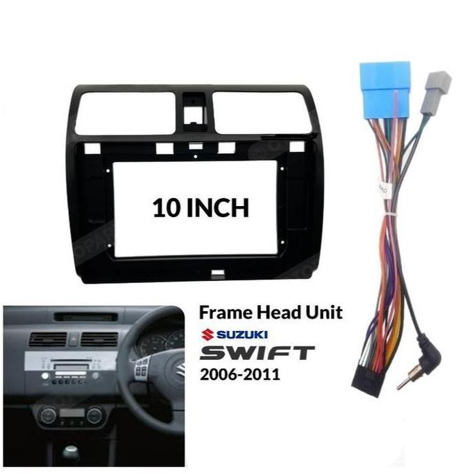 HEMAT BANGET - Frame 10 inch Suzuki Swift 2006 - 2011 Panel Head Unit Android