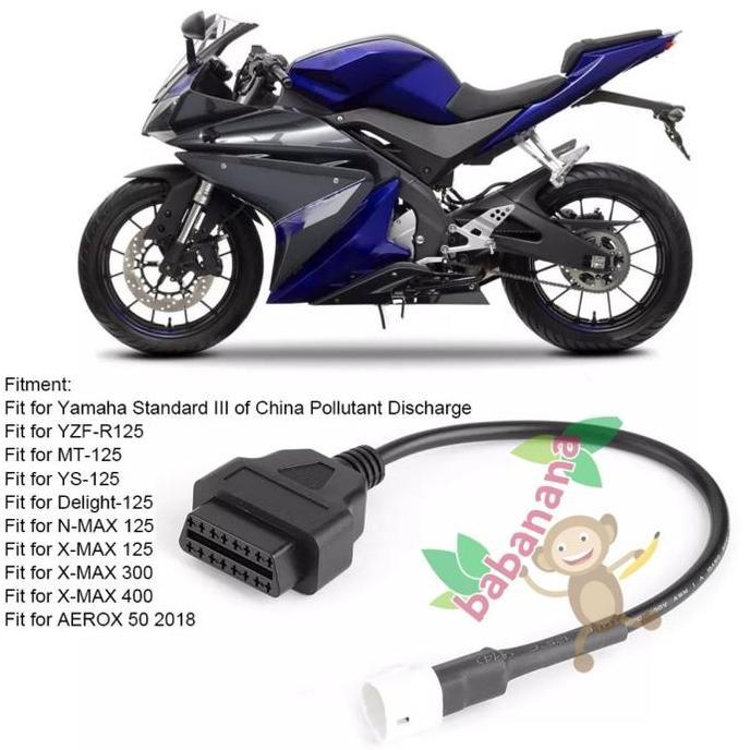 HARGA PABRIK - Kabel scanner OBD yamaha cable 16 to 3 pin diagnostik motor xmax nmax r15