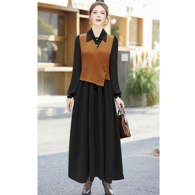 New Gamis Modern/Gamis Bahan Safir Knit -Spandex Promo Lebaran