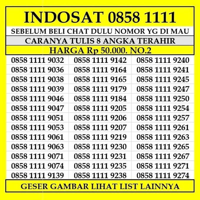 Nomor Cantik Indosat Ooredoo Kartu Perdana Prabayar