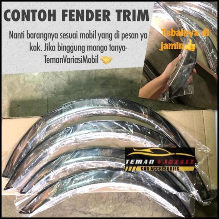 TERLARIS LIST ATAS BAN OVER FENDER TRIM MOBIL TARUNA EFI CROME STENLIS 